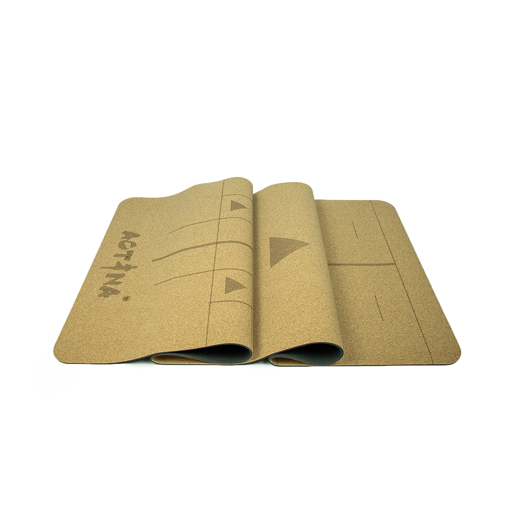 Sustainable cork natural rubber yogi mat