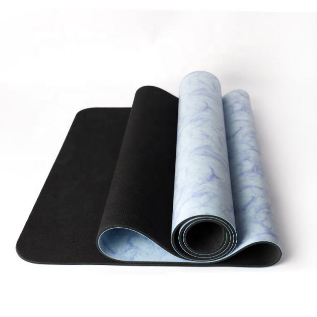Sustainable PU marble natural rubber yoga mat