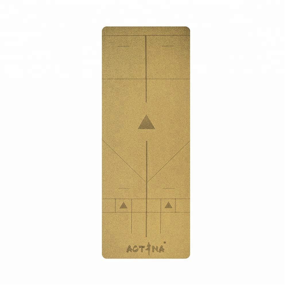 Eco-friendly cork natural rubber yoga mat