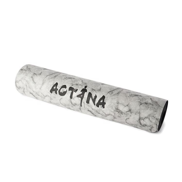 PU marble natural rubber yoga mat