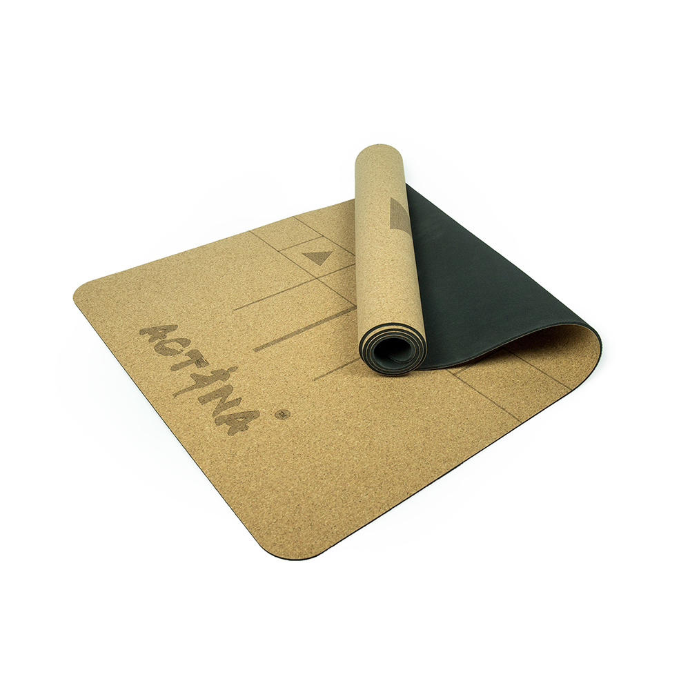 Sustainable cork natural rubber yogi mat