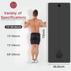 Customized PU sustainable natural rubber yoga mat with laser engraving