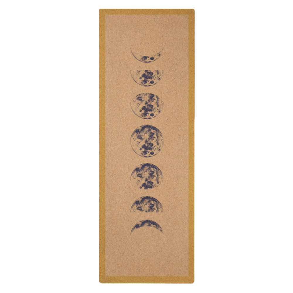 Customized Eco-friendly cork natural rubber yoga mat with heat trasfer printing
