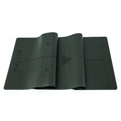 Customized PU sustainable natural rubber yoga mat with laser engraving