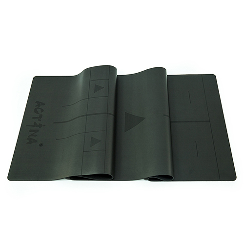 Customized PU sustainable natural rubber yoga mat with laser engraving