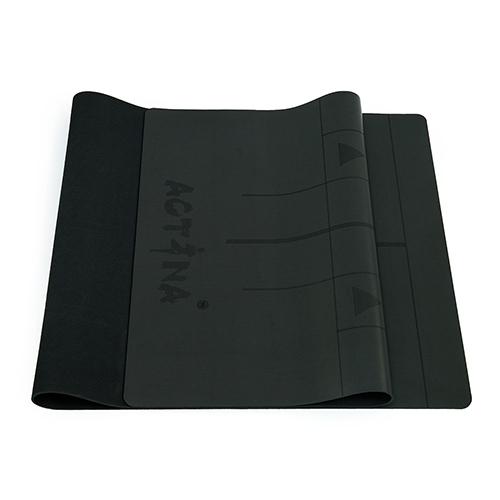 Customized PU sustainable natural rubber yoga mat with laser engraving