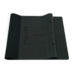 Customized PU sustainable natural rubber yoga mat with laser engraving