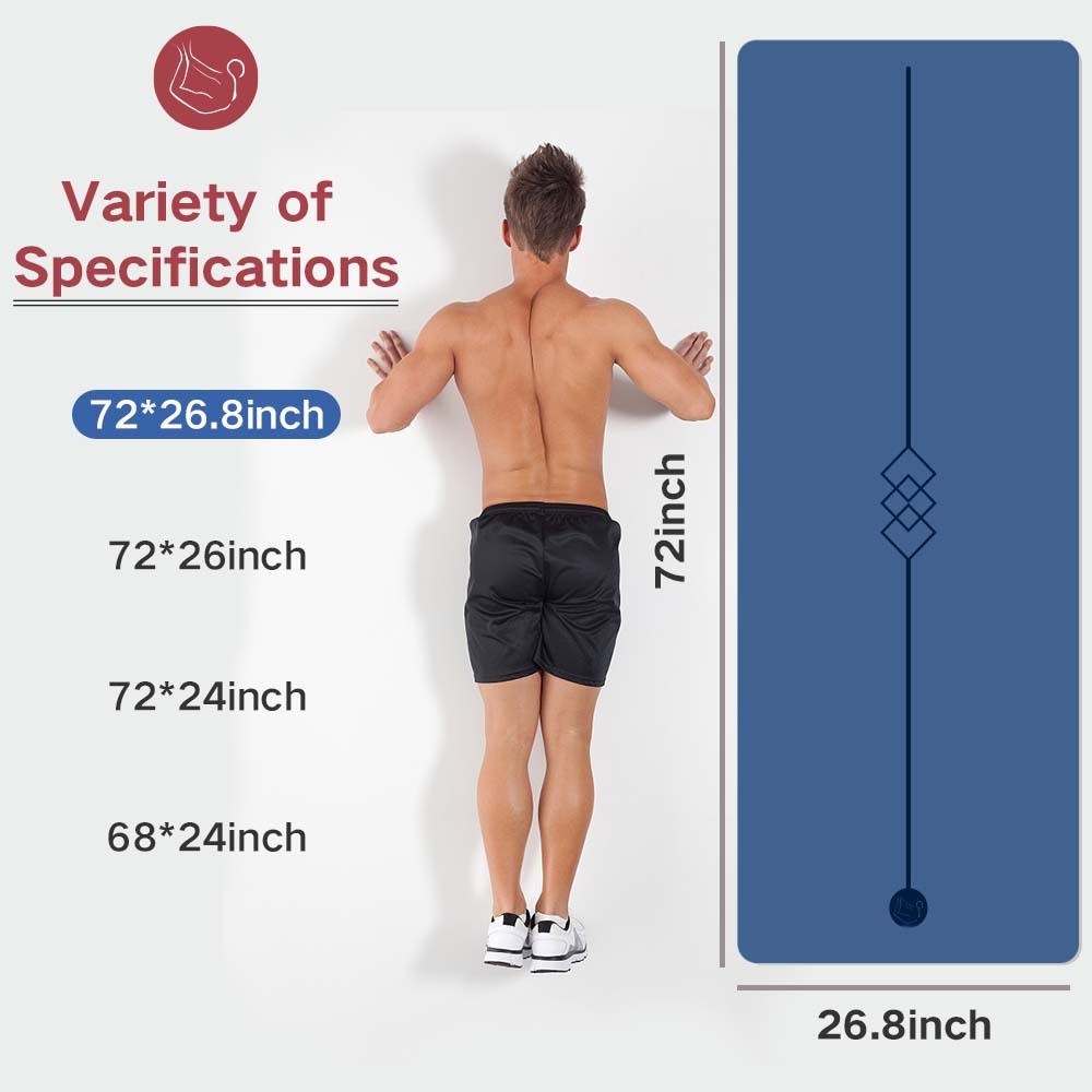 Natural rubber yoga mat with laser engraving