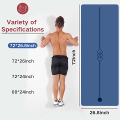 Natural rubber yoga mat with laser engraving