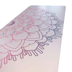 Customized PU natural rubber yoga mat with UV printing