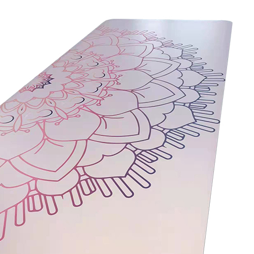 Customized PU natural rubber yoga mat with UV printing