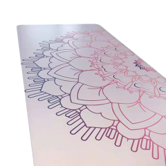 Customized PU natural rubber yoga mat with UV printing