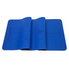 Customized PU sustainable natural rubber yoga mat with laser engraving