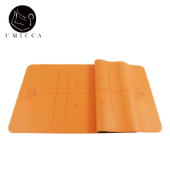 PU natural rubber yoga mat with laser engraving