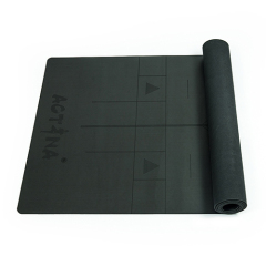 Customized PU sustainable natural rubber yoga mat with laser engraving
