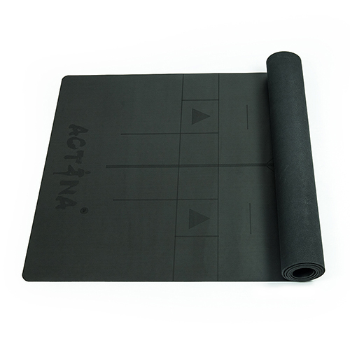 Customized PU sustainable natural rubber yoga mat with laser engraving