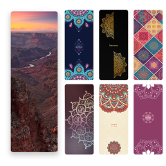 PU sustainable natural rubber yoga mat manufacturer with UVpringting