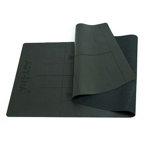 Customized PU sustainable natural rubber yoga mat with laser engraving