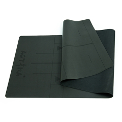 Customized PU sustainable natural rubber yoga mat with laser engraving