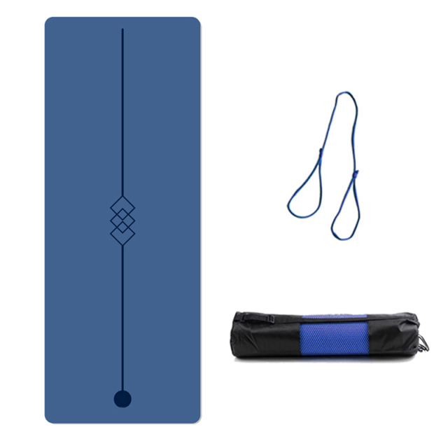 Natural rubber yoga mat with laser engraving