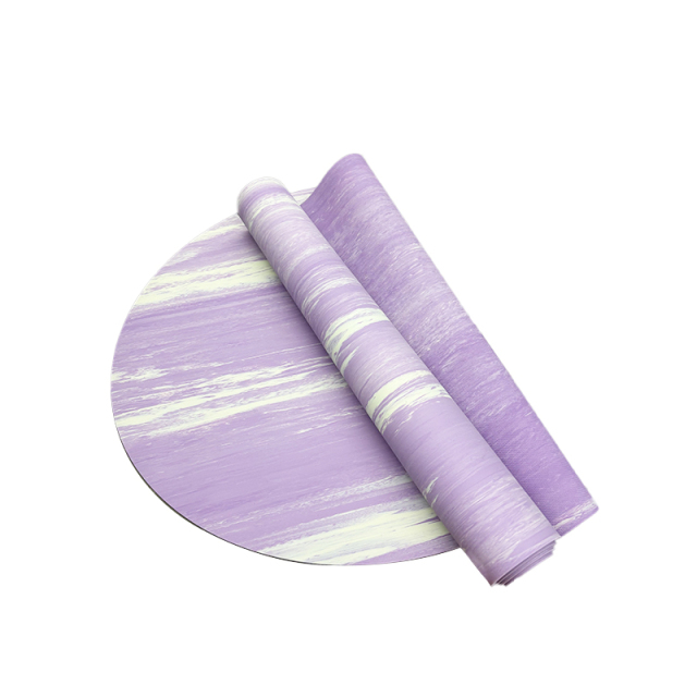Customized PU sustainable natural rubber yoga mat with UV printing