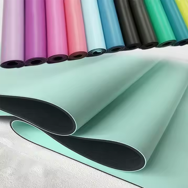 6mm Thick Non Slip Gold Print Black PU Yoga Mat