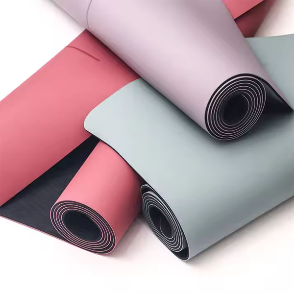 6mm Thick Non Slip Gold Print Black PU Yoga Mat