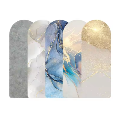 Microfiber Suede Aesthetic Arch Marble Non Slip Yoga Mat