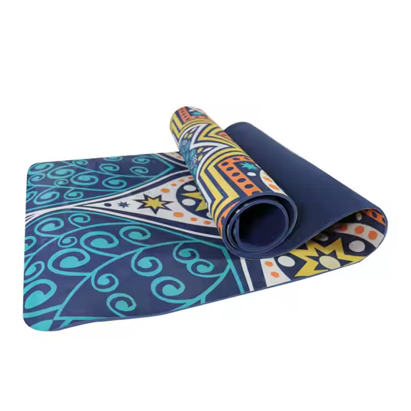 Custom New Design Eco Friendly Printed Suede Yoga Mat