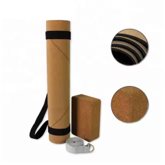 100% Natural Custom Cork Rubber Yoga Mat