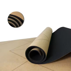 100% Natural Custom Cork Rubber Yoga Mat