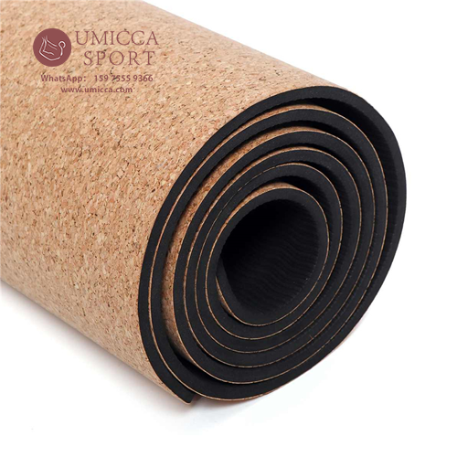 Recycle Natural Cork Rubber Yoga Mat
