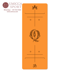 PU natural rubber yoga mat with laser engraving