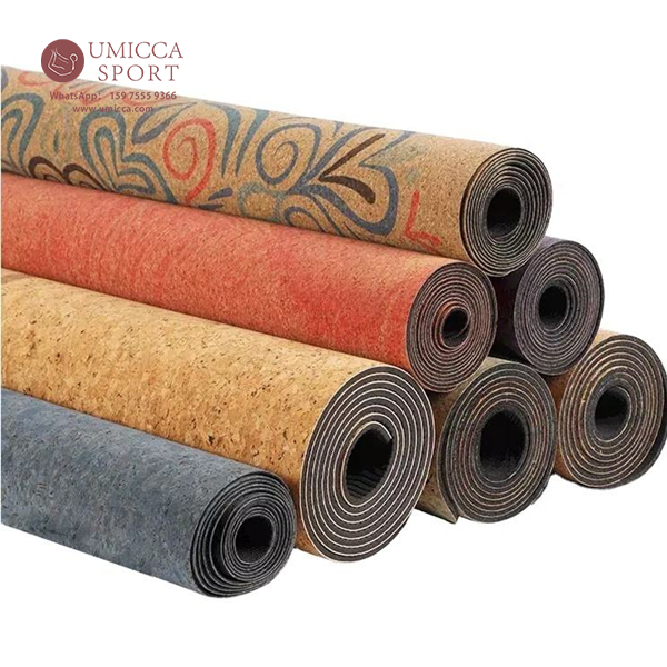Wholesale Eco Friendly Non Slip Custom Rubber Cork Yoga Mat