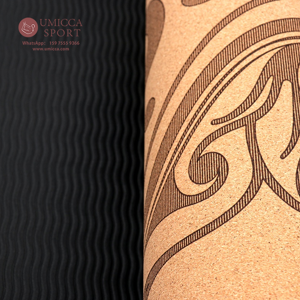 Wholesale Custom Logo Organic Rubber Cork Yoga Mat