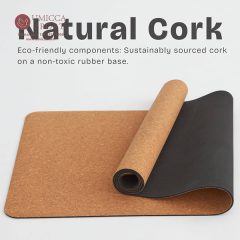 Anti Slip Cork Yoga Mat Natural Rubber