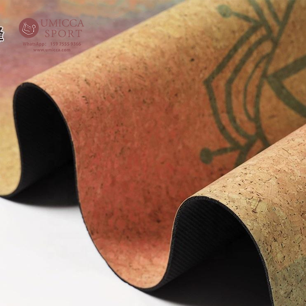 Wholesale Eco Friendly Non Slip Custom Rubber Cork Yoga Mat
