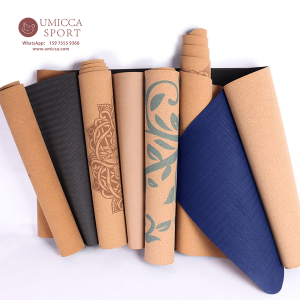 Anti Slip Grip TPE Cork Yoga Mat