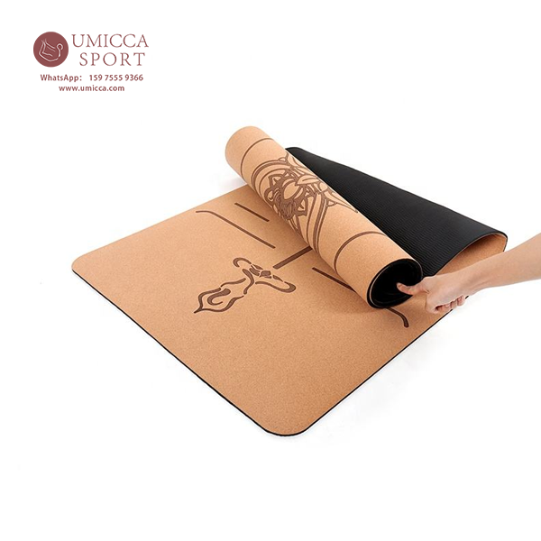 Wholesale Eco Friendly Non Slip Custom Rubber Cork Yoga Mat