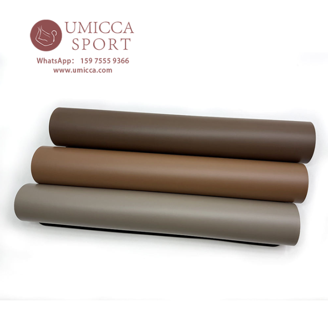 Brown Coffee Color PU Natural Rubber Yoga Mat