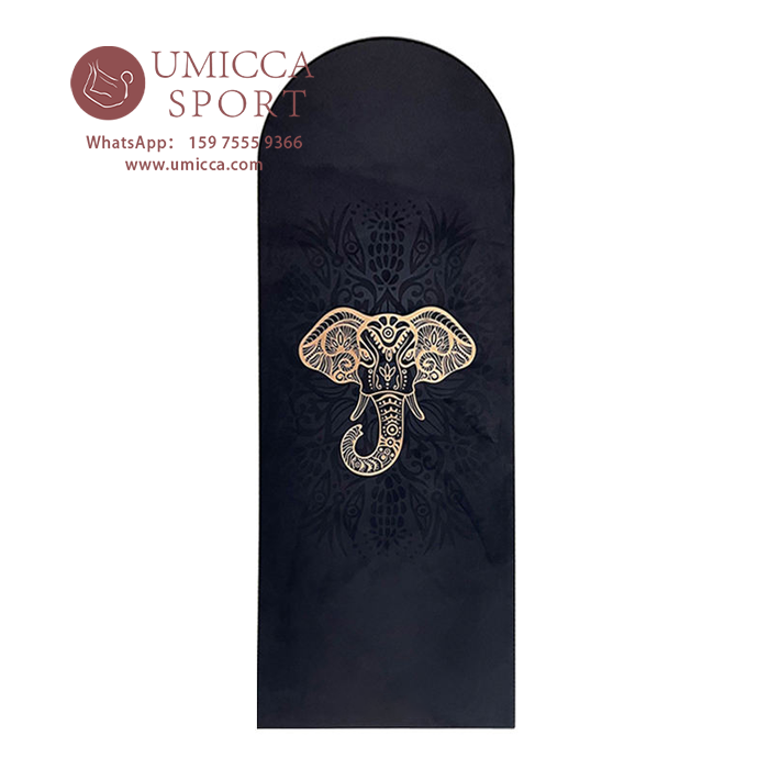 Eco Natural Rubber Custom Moon Phase Bottle Shape Oval Arched Curved Yoga Mats