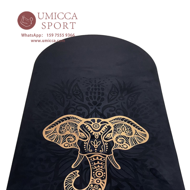 Eco Natural Rubber Custom Moon Phase Bottle Shape Oval Arched Curved Yoga Mats