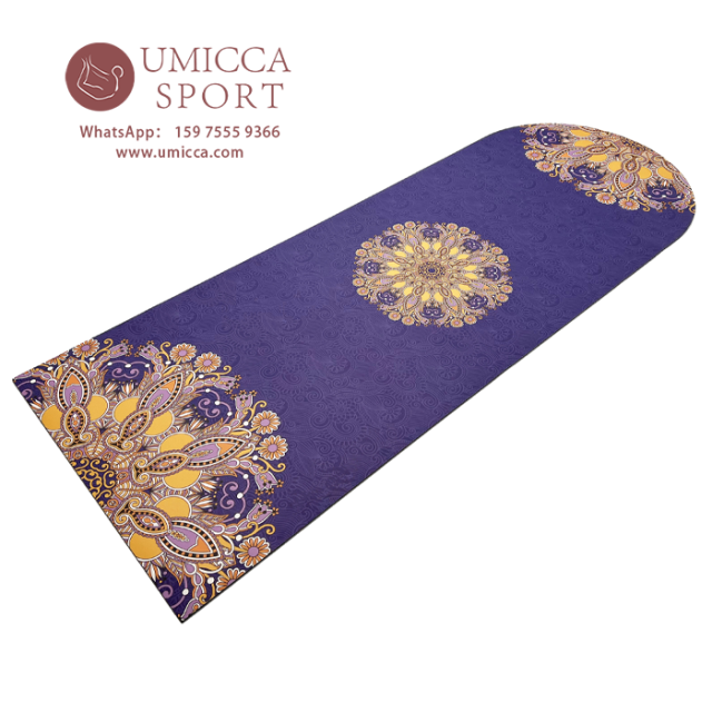 Microfiber Velvet Curved Arched Special Bottle Oval Shaped Yoga Mat