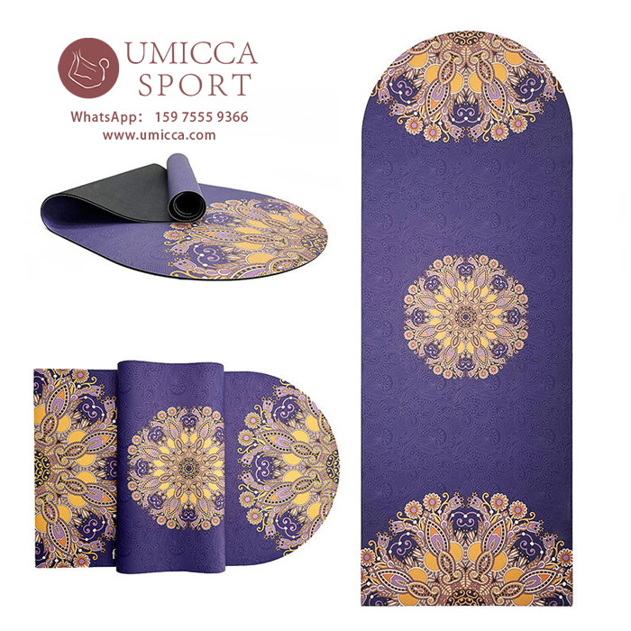 Microfiber Velvet Curved Arched Special Bottle Oval Shaped Yoga Mat