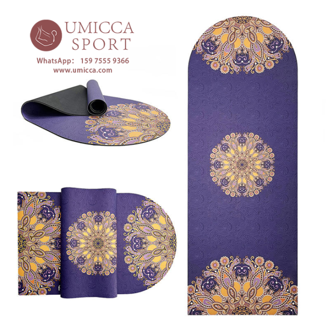 Microfiber Velvet Curved Arched Special Bottle Oval Shaped Yoga Mat