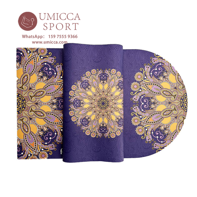 Microfiber Velvet Curved Arched Special Bottle Oval Shaped Yoga Mat