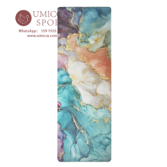 Gold Marble Scrub Matte Frost Pu Rubber Yoga Mat