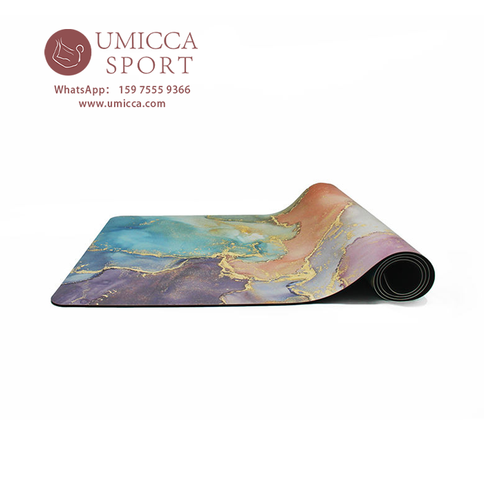 Gold Marble Scrub Matte Frost Pu Rubber Yoga Mat