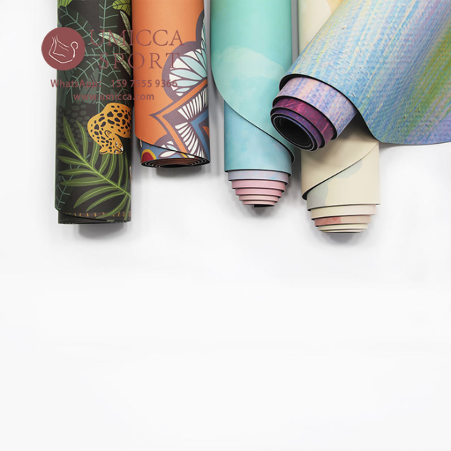 Gold Marble Scrub Matte Frost Pu Rubber Yoga Mat