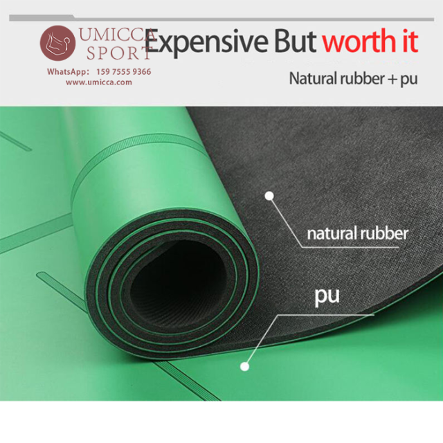 Custom Printed PU Rubber Yoga Mat Manufacturer